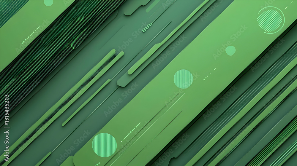 Poster abstract 3d green background with diagonal lines geometric shapes and a modern design with a futuris