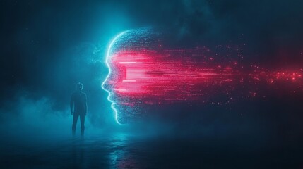 Exploring AI facial recognition via innovative digital art and tech advancements