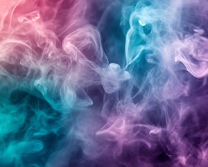Obraz premium Swirling and colorful abstract smoke formations with gradient color transitions