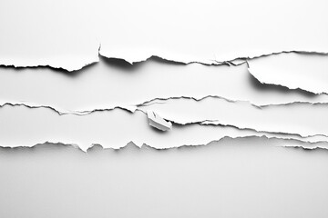 Naklejka premium Torn White Paper Texture Background