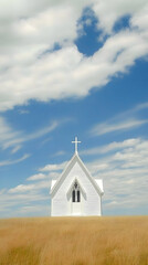 White Church on Prairie