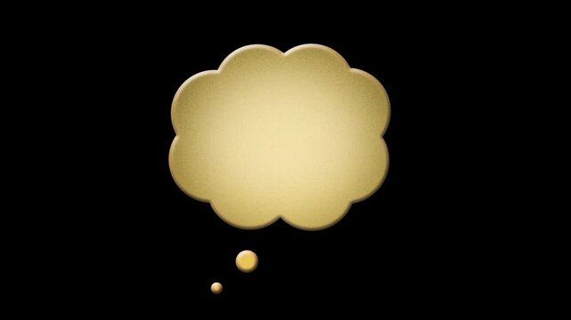 Animated thought bubble on transparent