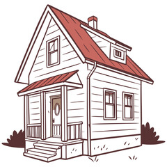 house image on white background 