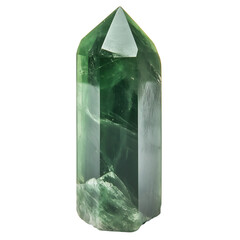 A Polished Jade Crystal Point Isolated on Transparent Background
