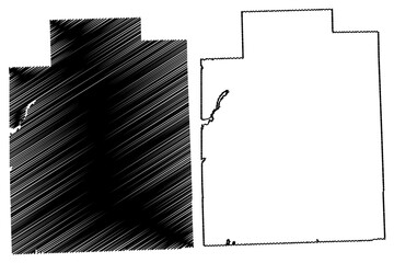 Lapeer County, Michigan (U.S. county, United States of America, USA, U.S., US) map vector illustration, scribble sketch Lapeer map