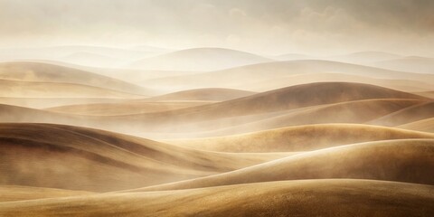 Abstract Beige & Brown Hills Landscape Wallpaper: Double Exposure Photography