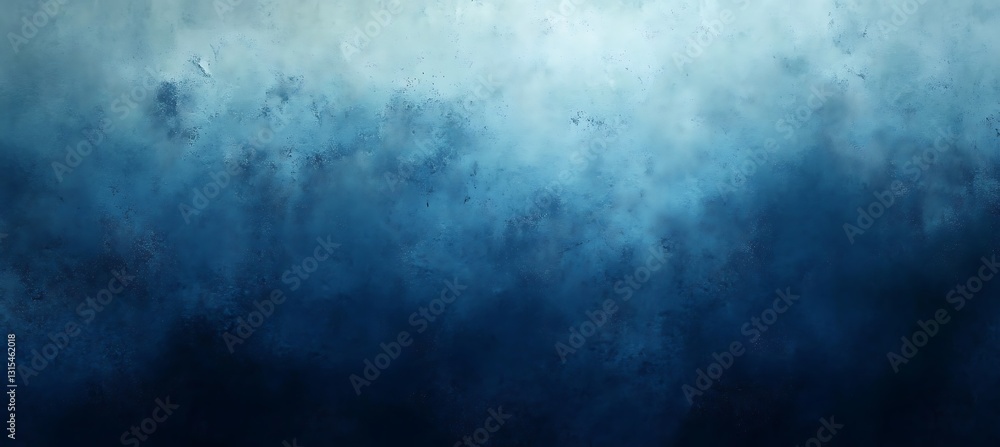 Poster a smooth gradient background shifting from deep navy blue to soft sky blue with a gentle texture.