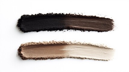 Three Foundation Streaks Show Gradient of Skin Tones