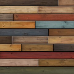 Colorful wooden planks background texture.