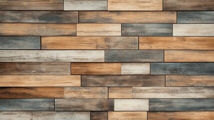 Naklejka premium Create a unique wooden look with laminate panels designed with random wood textures. Use it as a brick wall cladding, backdrop, or furniture accent. It's perfect for flooring too!