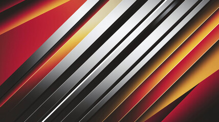 Fototapeta premium A Modern Diagonal Line Stripe in Sharp Angles Composed of Metallic Silver and Black and Gold Abstract Background