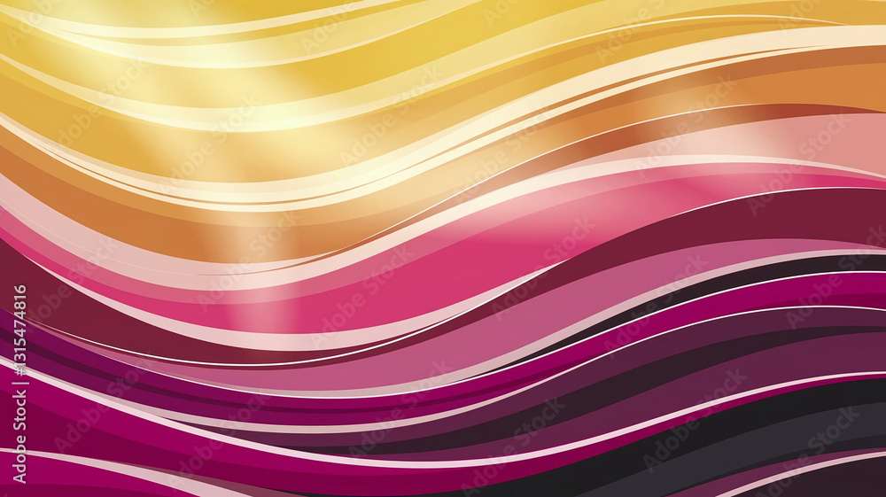 Poster an abstract background filled with vibrant undulating waves of color that flow horizontally across t