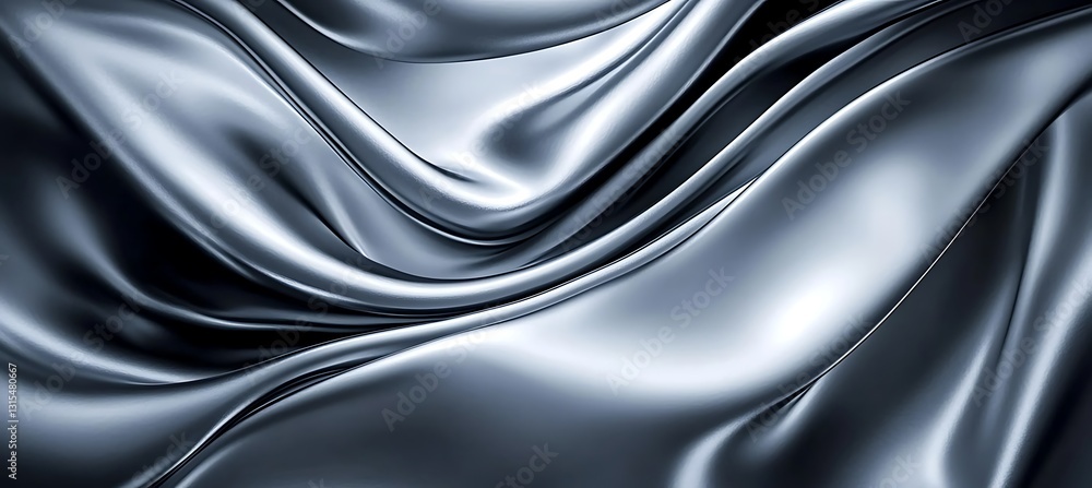 Poster smooth satin silver and grey gradient background with a soft and elegant finish for digital designs