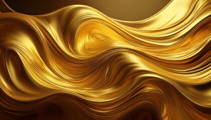 Big golden Wave liquid Background