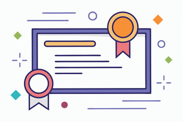 Certificate design featuring elegant decorations and verification elements suitable for awards and achievements in a professional setting