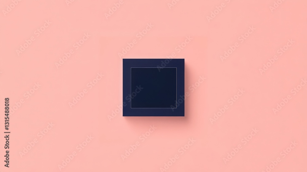 Poster navy blue square frame offering a versatile design element for your creative projects