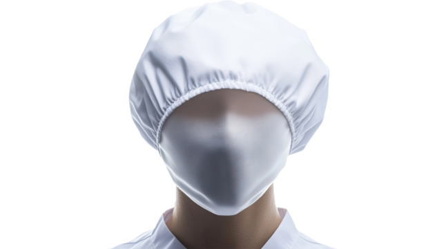 Masked worker, sterile lab, safety,  research