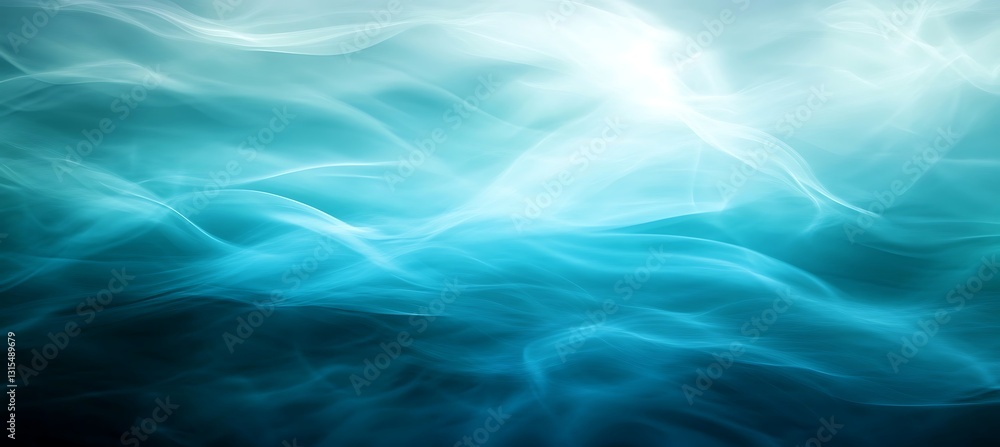 Poster elegant aqua and teal gradient backdrop with a glossy and flowing texture for digital art