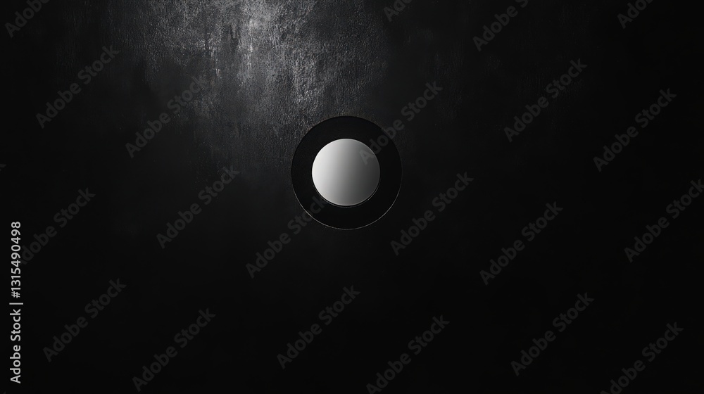 Poster abstract dark texture with a gleaming sphere in the center for artistic design