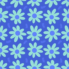 Abstract floral seamless flowers pattern for wrapping paper and fabrics and kids