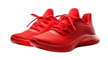 Stylish Red Running Shoes Modern Athletic Footwear Sporty Sneakers Comfortable Design Active Lifestyle gym sole laces   