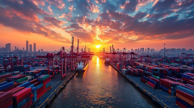 Longshoremen strike enhances awareness of economic and social challenges in cargo shipping distribution processes at major port affecting loading and unloading operations