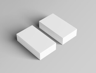 Blank Business Card Stack Mockup on Neutral Background – Minimalist Design