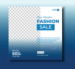 Fototapeta premium Fashion Sale Social Media Template New Season.