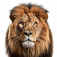 Fototapeta premium Impressive lion head design, meticulously cut, brings a powerful presence to any project with its bold details.