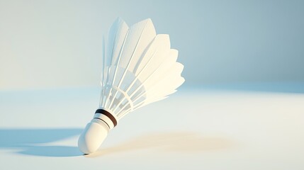 Badminton Shuttlecock on Light Surface
