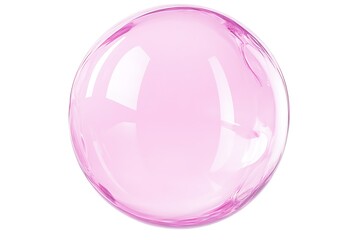 Obraz premium Isolated pink bubble against white 