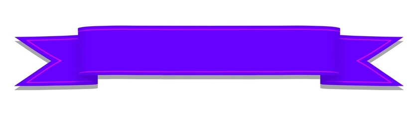 Blue ribbon banner design material. Banner, label, ribbon isolated on white background.
