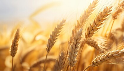A golden ear of wheat, full of wheat grains