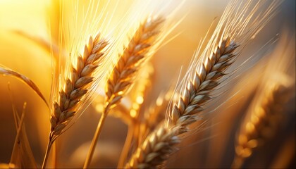 A golden ear of wheat, full of wheat grains