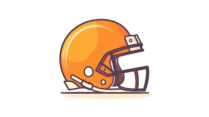 Orange football helmet graphic