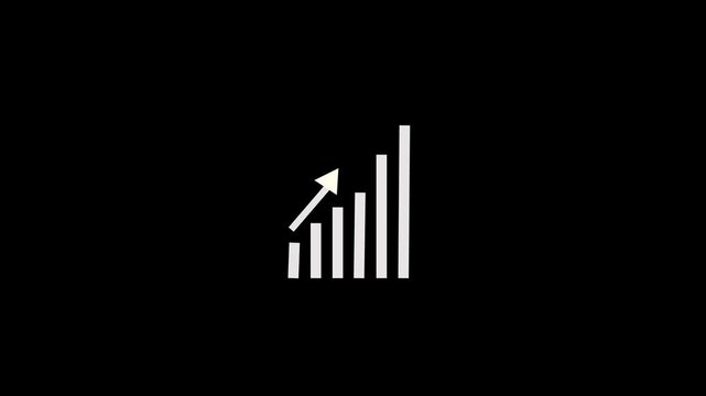 business graph with arrow
