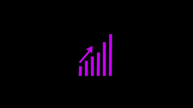 business graph with arrow