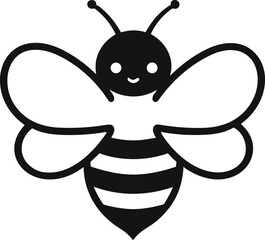 Bee logo design smile