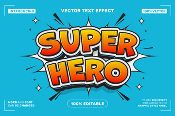 Super Hero Comic Style Editable Text Effect