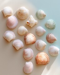 Top View, Collecting beautiful seashells coastal beach photography natural light aesthetic viewpoint coastal serenity