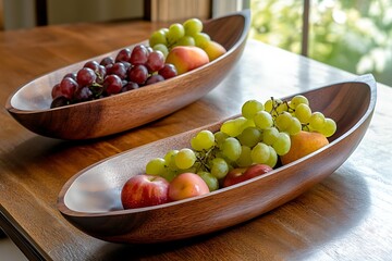 Elegant Wooden Fruit Bowl for Dining Table