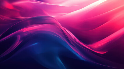 Obraz premium Vibrant abstract waves in pink and blue hues create dynamic visual flow