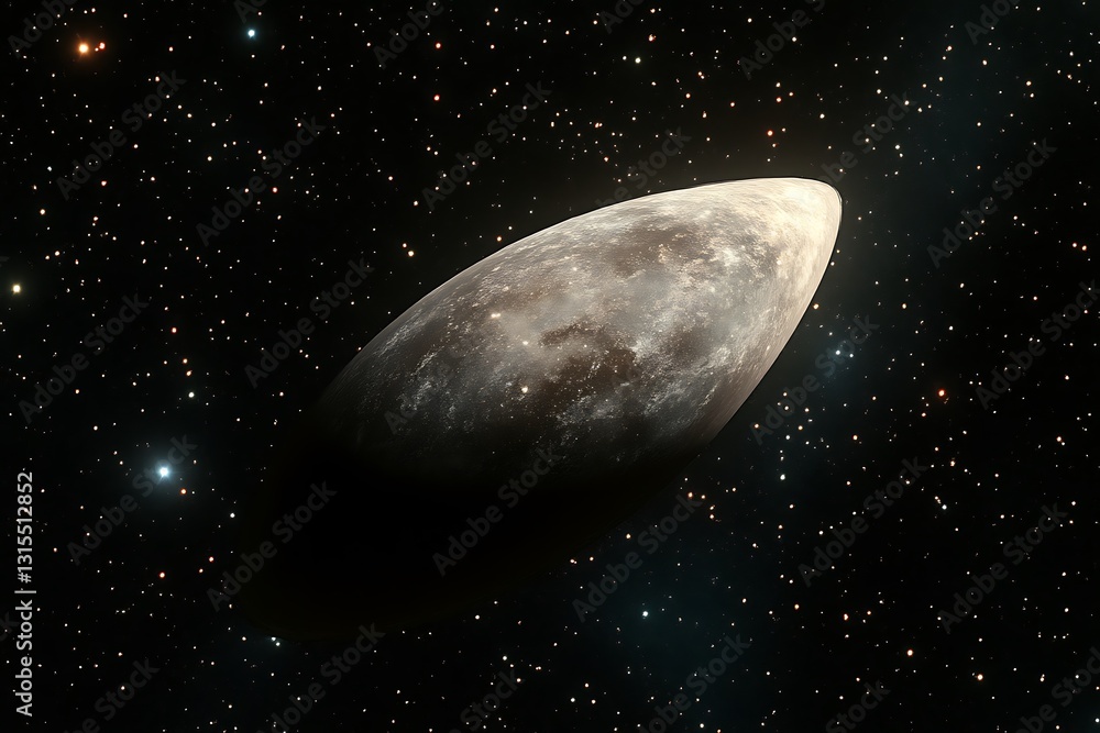 Poster a celestial object appears in the expanse of starry space