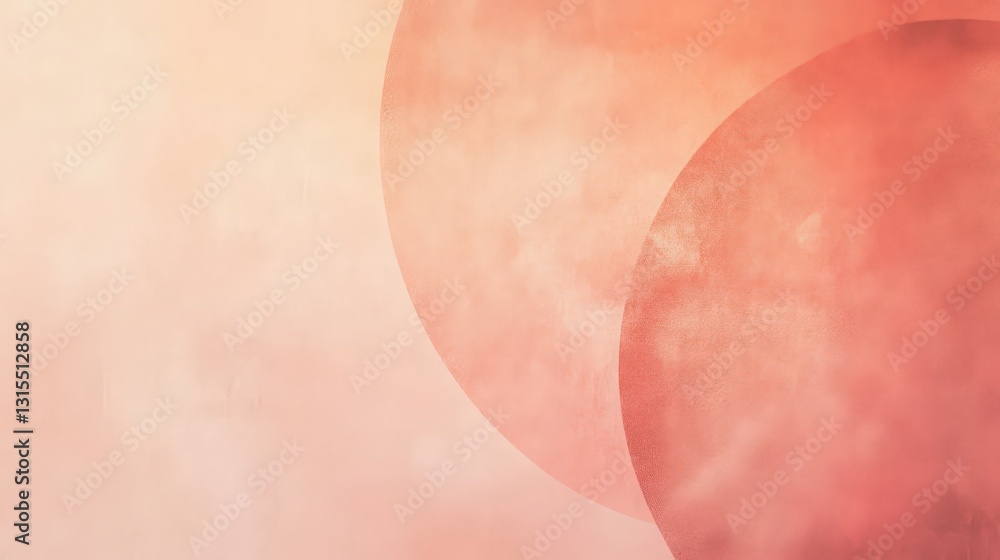 Aufkleber delicate layered circular patterns in soft peach tones modern background