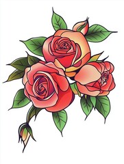 Free flower clip art drawing sticker tattoo label