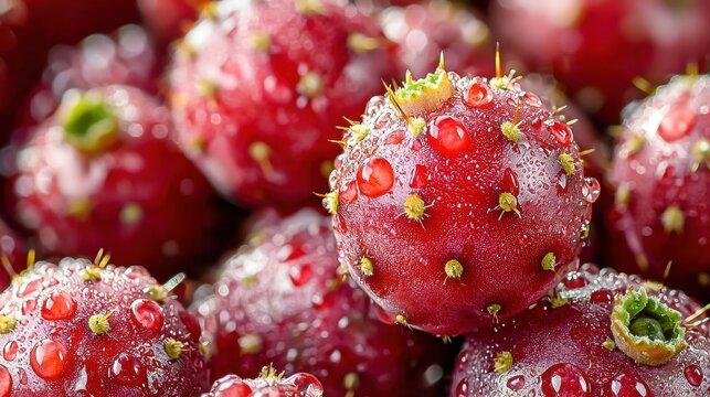 Vibrant prickly pear cactus fruit showcases the beauty of nature with its green plant and delicious edible food highlighting the unique charm of cactus species. - Powered by Adobe