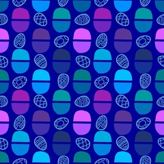 Easter eggs seamless spring pattern for wrapping paper and fabrics