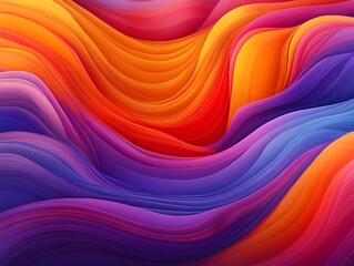 Obraz premium Dynamic gradient waves with blend of vibrant hues and fluid motion