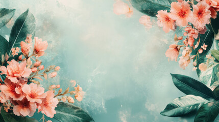 Beautiful floral arrangement with soft pastel colors and leaves