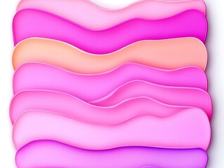 Obraz premium Fluid forms in layered waves of pinks and purples abstract design